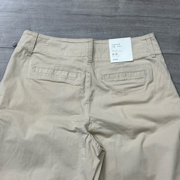 Women’s a new day 8 Medium Chino Khakis Pants Khaki Tapered Leg Stretch Rolled - Picture 6 of 12